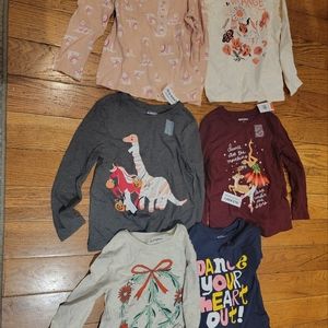 Old Navy girl long sleeve tops all six for one price.